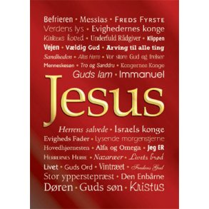 Kort (små plakater) med Jesu navne