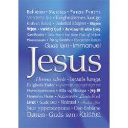 Kort (sm&aring; plakater) med Jesu navne