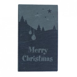 Flot julepynt i skiffer - plaketter