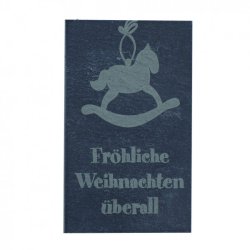 Flot julepynt i skiffer - plaketter