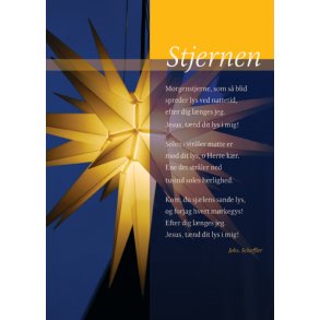 Kort / telegram med Christiansfeldstjerne