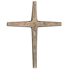 Kors i bronze - med struktur