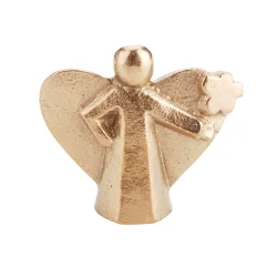 Englefigur i bronze: Glad og velsignet