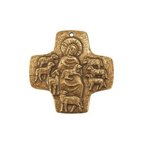 Bronze-kors DEN GODE HYRDE 7x7