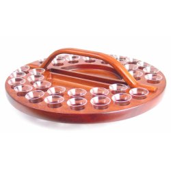 Bakke til nadverglas i mahogni