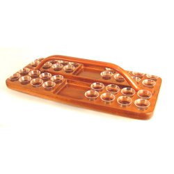 Bakke til nadverglas i mahogni