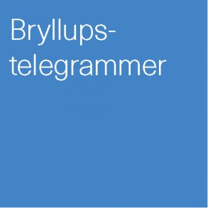 Bryllupstelegrammer